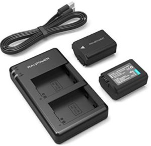 RAVPower Camera Battery Charger Set for Sony