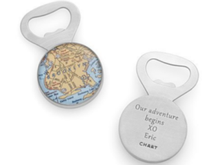 custom map bottle opener gift